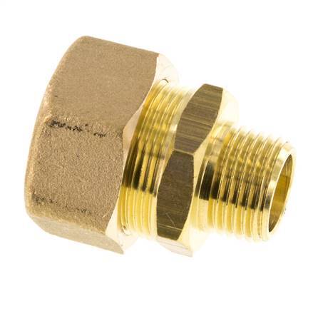 R 1/2'' Male x 22mm Brass Straight Compression Fitting 54 Bar DIN EN 1 ...