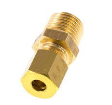R 1/4'' Male x 5mm Brass Straight Compression Fitting 150 Bar DIN EN 1254-2