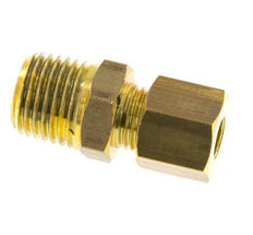 R 1/4'' Male x 6mm Brass Straight Compression Fitting 150 Bar DIN EN 1254-2 [2 Pieces]