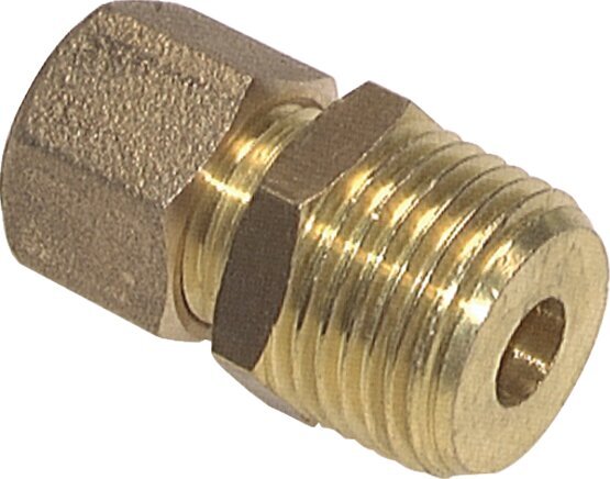 R 1/8'' Male x 8mm Brass Straight Compression Fitting 135 Bar DIN EN 1254-2 [2 Pieces]