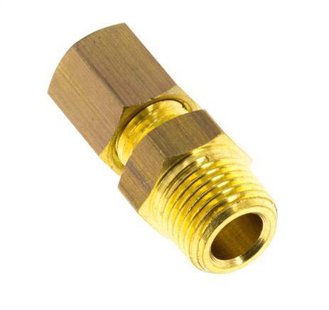 R 1/8'' Male x 4mm Brass Straight Compression Fitting 150 Bar DIN EN 1254-2 [2 Pieces]