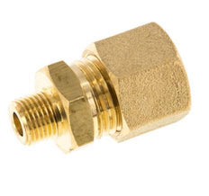 R 1/8'' Male x 10mm Brass Straight Compression Fitting 95 Bar DIN EN 1254-2