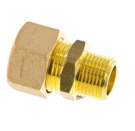 R 3/8'' Male x 14mm Brass Straight Compression Fitting 89 Bar DIN EN 1254-2