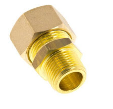 R 3/8'' Male x 14mm Brass Straight Compression Fitting 89 Bar DIN EN 1254-2