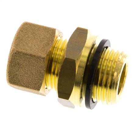 G 1/2'' Male x 14mm Brass Straight Compression Fitting with PA Seal 89 Bar DIN EN 1254-2