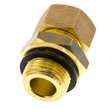 G 1/2'' Male x 14mm Brass Straight Compression Fitting with PA Seal 89 Bar DIN EN 1254-2