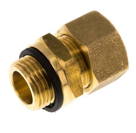 G 1/2'' Male x 16mm Brass Straight Compression Fitting with PA Seal 76 Bar DIN EN 1254-2