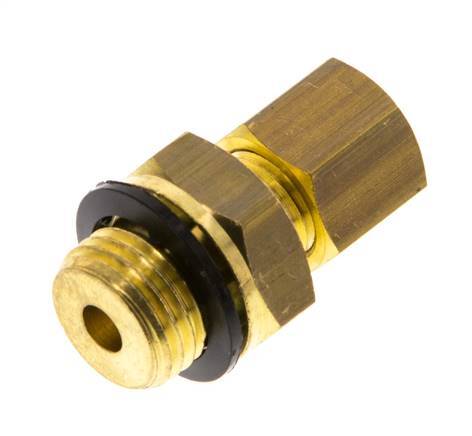 G 1/4'' Male x 6mm Brass Straight Compression Fitting with PA Seal 150 Bar DIN EN 1254-2 [2 Pieces]