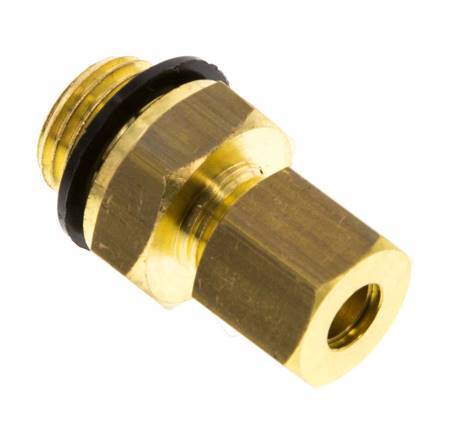 G 1/4'' Male x 6mm Brass Straight Compression Fitting with PA Seal 150 Bar DIN EN 1254-2 [2 Pieces]