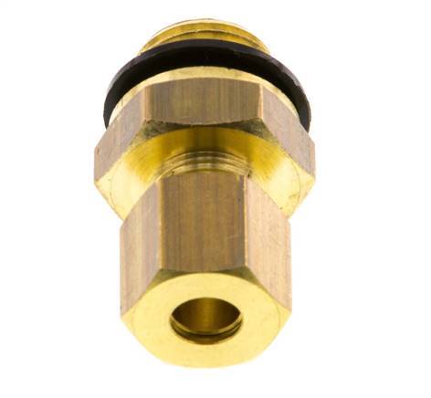 G 1/4'' Male x 6mm Brass Straight Compression Fitting with PA Seal 150 Bar DIN EN 1254-2 [2 Pieces]