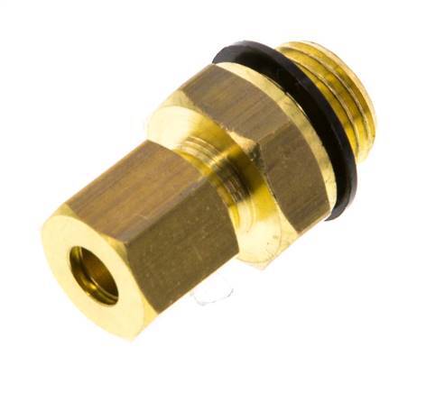 G 1/4'' Male x 6mm Brass Straight Compression Fitting with PA Seal 150 Bar DIN EN 1254-2 [2 Pieces]