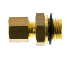 G 1/4'' Male x 6mm Brass Straight Compression Fitting with PA Seal 150 Bar DIN EN 1254-2 [2 Pieces]