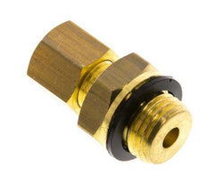 G 1/4'' Male x 6mm Brass Straight Compression Fitting with PA Seal 150 Bar DIN EN 1254-2 [2 Pieces]
