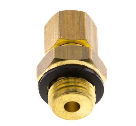 G 1/4'' Male x 6mm Brass Straight Compression Fitting with PA Seal 150 Bar DIN EN 1254-2 [2 Pieces]