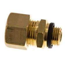 G 1/4'' Male x 12mm Brass Straight Compression Fitting with PA Seal 75 Bar DIN EN 1254-2