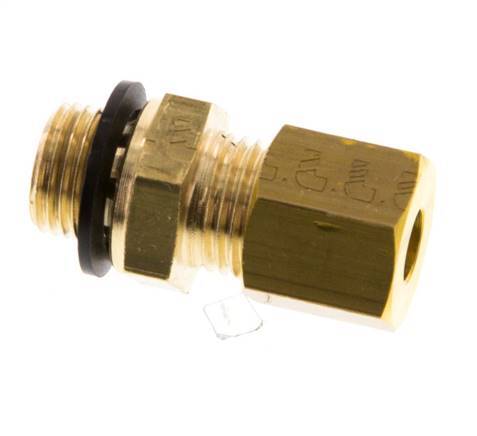 G 1/8'' Male x 5mm Brass Straight Compression Fitting with PA Seal 150 Bar DIN EN 1254-2