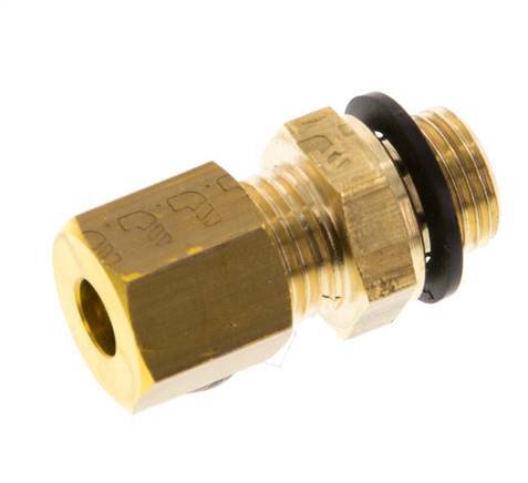 G 1/8'' Male x 5mm Brass Straight Compression Fitting with PA Seal 150 Bar DIN EN 1254-2