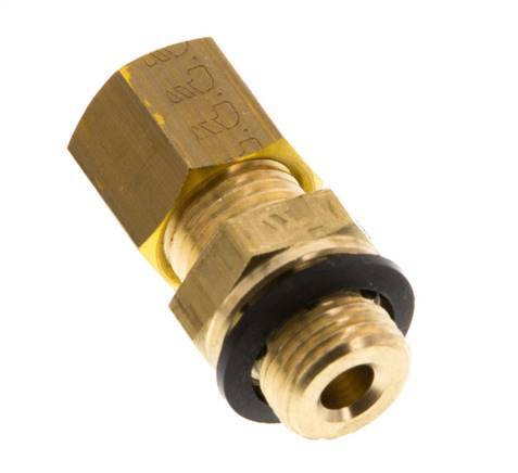G 1/8'' Male x 5mm Brass Straight Compression Fitting with PA Seal 150 Bar DIN EN 1254-2