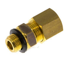 G 1/8'' Male x 8mm Brass Straight Compression Fitting with PA Seal 135 Bar DIN EN 1254-2 [2 Pieces]