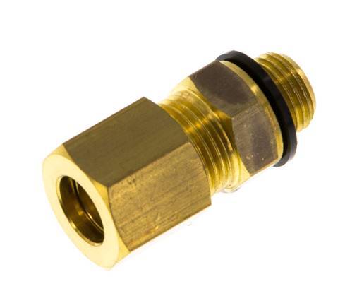 G 1/8'' Male x 8mm Brass Straight Compression Fitting with PA Seal 135 Bar DIN EN 1254-2 [2 Pieces]