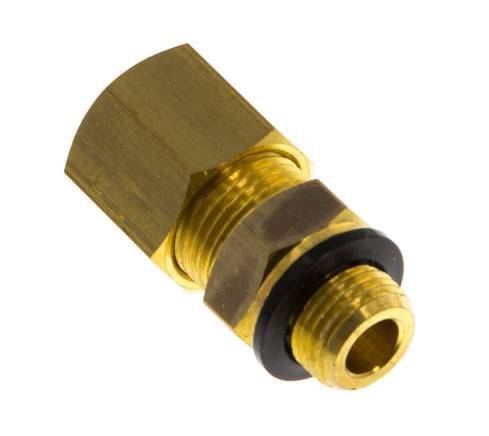 G 1/8'' Male x 8mm Brass Straight Compression Fitting with PA Seal 135 Bar DIN EN 1254-2 [2 Pieces]