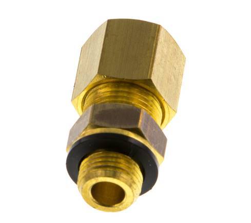 G 1/8'' Male x 8mm Brass Straight Compression Fitting with PA Seal 135 Bar DIN EN 1254-2 [2 Pieces]
