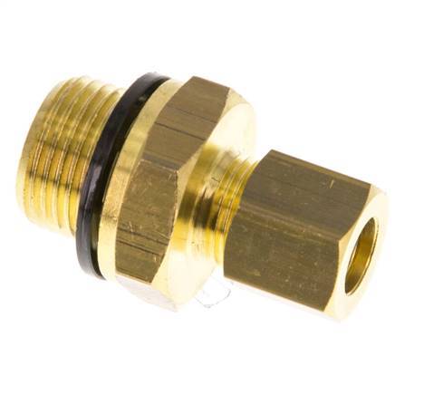 G 3/8'' Male x 8mm Brass Straight Compression Fitting with PA Seal 135 Bar DIN EN 1254-2