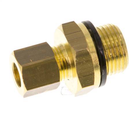 G 3/8'' Male x 8mm Brass Straight Compression Fitting with PA Seal 135 Bar DIN EN 1254-2