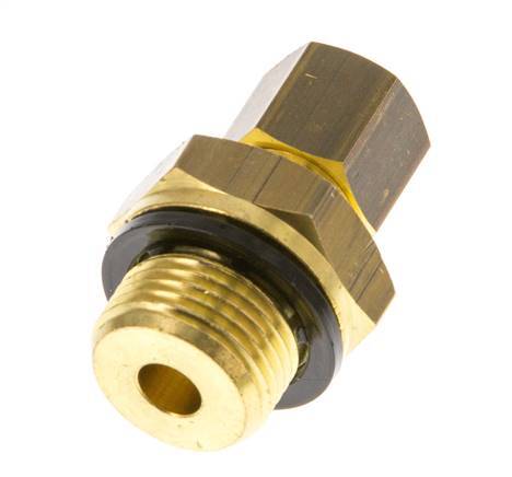 G 3/8'' Male x 8mm Brass Straight Compression Fitting with PA Seal 135 Bar DIN EN 1254-2