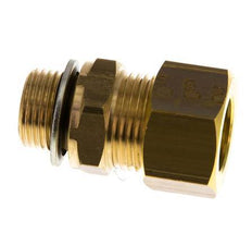 G 3/8'' Male x 15mm Brass Straight Compression Fitting with PA Seal 82 Bar DIN EN 1254-2