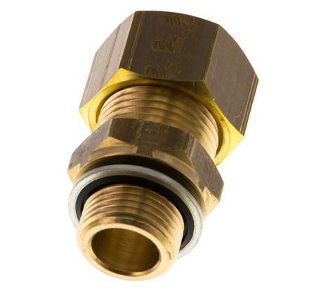 G 3/8'' Male x 15mm Brass Straight Compression Fitting with PA Seal 82 Bar DIN EN 1254-2