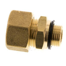 G 3/8'' Male x 16mm Brass Straight Compression Fitting with PA Seal 76 Bar DIN EN 1254-2