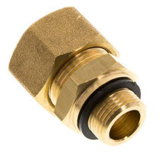 G 3/8'' Male x 16mm Brass Straight Compression Fitting with PA Seal 76 Bar DIN EN 1254-2