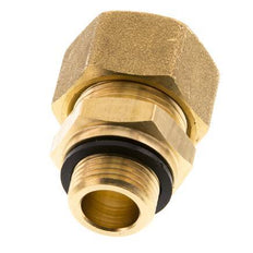 G 3/8'' Male x 16mm Brass Straight Compression Fitting with PA Seal 76 Bar DIN EN 1254-2