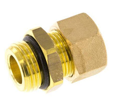 G 1/2'' Male x 15mm Brass Straight Compression Fitting with NBR Seal 82 Bar DIN EN 1254-2