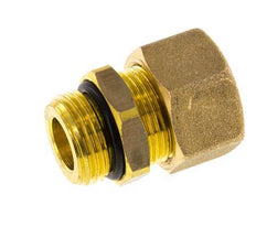G 1/2'' Male x 16mm Brass Straight Compression Fitting with NBR Seal 76 Bar DIN EN 1254-2