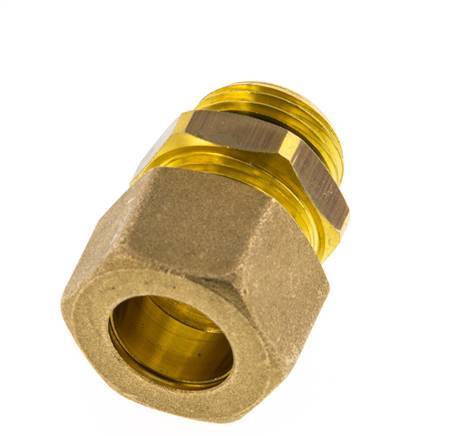 G 1/2'' Male x 16mm Brass Straight Compression Fitting with NBR Seal 76 Bar DIN EN 1254-2