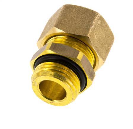 G 1/2'' Male x 16mm Brass Straight Compression Fitting with NBR Seal 76 Bar DIN EN 1254-2