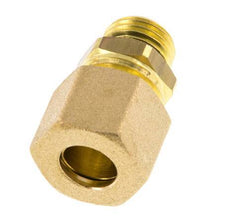 G 1/4'' Male x 10mm Brass Straight Compression Fitting with NBR Seal 95 Bar DIN EN 1254-2