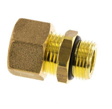 G 3/8'' Male x 12mm Brass Straight Compression Fitting with NBR Seal 75 Bar DIN EN 1254-2