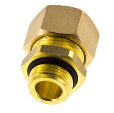 G 3/8'' Male x 15mm Brass Straight Compression Fitting with NBR Seal 82 Bar DIN EN 1254-2