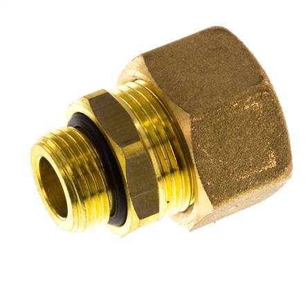 G 3/8'' Male x 16mm Brass Straight Compression Fitting with NBR Seal 76 Bar DIN EN 1254-2