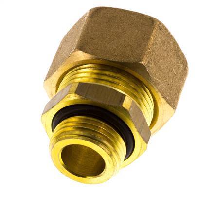 G 3/8'' Male x 16mm Brass Straight Compression Fitting with NBR Seal 76 Bar DIN EN 1254-2