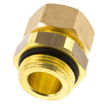 G 1'' Male x 22mm Brass Straight Compression Fitting with NBR Seal 54 Bar DIN EN 1254-2