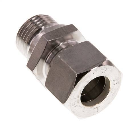 G 1/2'' Male x 15L Stainless steel Straight Compression Fitting 315 Bar DIN 2353