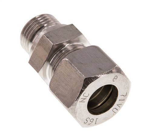 G 1/2'' Male x 16S Stainless steel Straight Compression Fitting 400 Bar DIN 2353