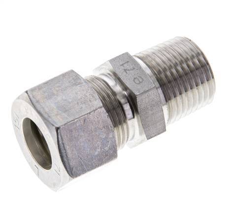 1/2'' NPT Male x 15L Stainless steel Straight Compression Fitting 315 Bar DIN 2353