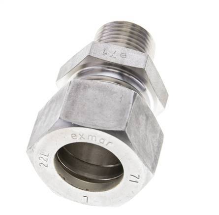 1/2'' NPT Male x 22L Stainless steel Straight Compression Fitting 160 Bar DIN 2353