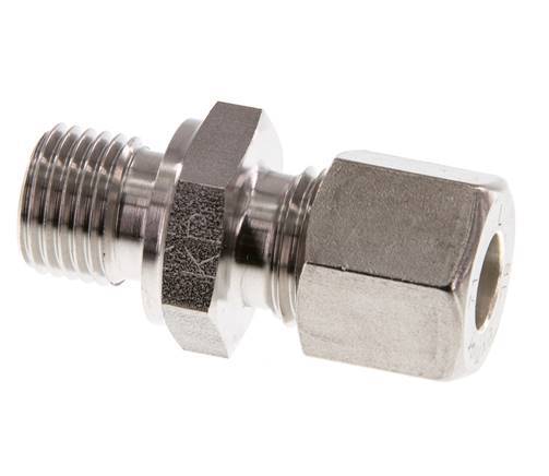 G 1/4'' Male x 8L Stainless steel Straight Compression Fitting 315 Bar DIN 2353