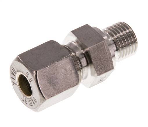 G 1/4'' Male x 8S Stainless steel Straight Compression Fitting 630 Bar DIN 2353